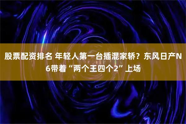 股票配资排名 年轻人第一台插混家轿?东风日产N6带着“两个王四个2”上场